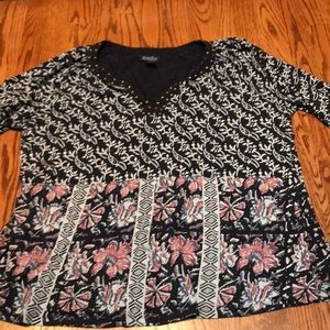 Lucky brand patterned short sleeve shirt